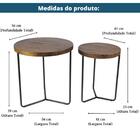 Kit 2 Mesas Ninho Kent Lateral Renar 56 Cm Cor Rustic Brown B