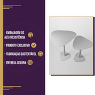 Kit 2 Mesas Paleta Monopé  Laqueada Para Sala - Branco