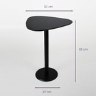 Kit 2 Mesas Paleta Monopé Mdf Laqueada 65 E 55 Cm - Preta