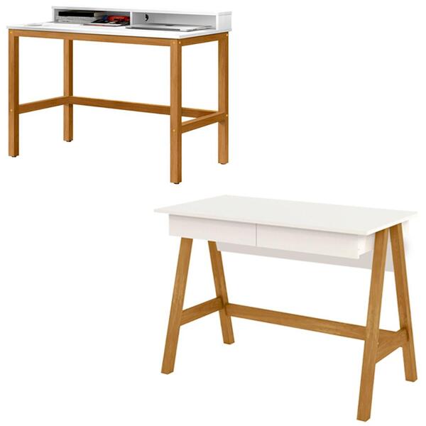 Kit 2 Mesas Para Computador 129x130 Tebar