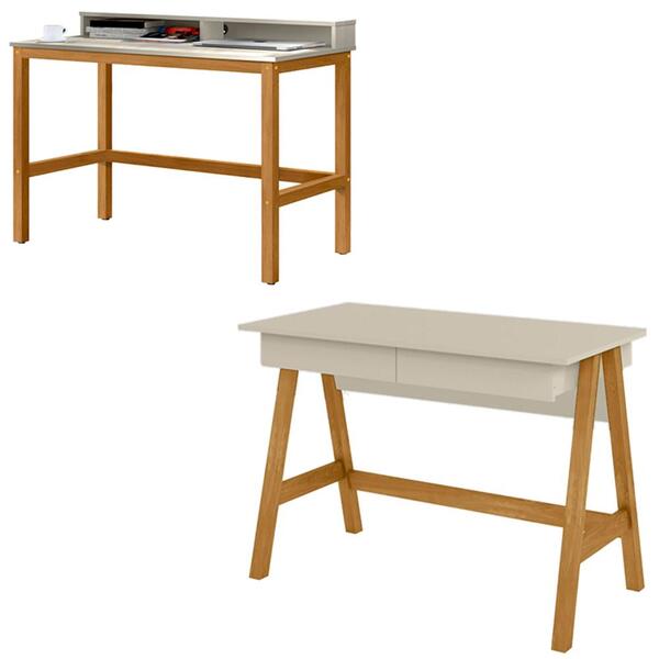 Kit 2 Mesas Para Computador 129x130 Tebar