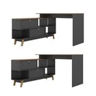 Kit 2 Mesas Para Escritório Escrivaninha Em L Retrô 136x120cm