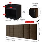 Kit 2 Mesas Suspensa Madri Preto Nicho Aparador Lateral Cabec