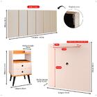 Kit 2 Mesinhas Apoio Off White/cinamomo Painel Tv 32 Polegada