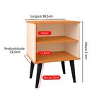 Kit 2 Mesinhas Cama Nicho Prateleira Pés Palito Jogo Mesa De