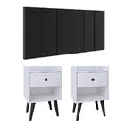 Kit 2 Mesinhas Decore Branco Nicho Porta Objetos Cabeceira Su