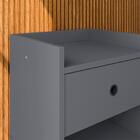 Kit 2 Mesinhas Decore Cinza/preto Nicho Porta Objetos Pés Pal