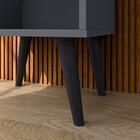 Kit 2 Mesinhas Decore Cinza/preto Nicho Porta Objetos Pés Pal