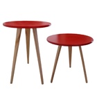 Kit 2 Mesinhas Laterais De Canto Apoio Redonda 44 E 56 Cm Ver