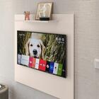 Kit 2 Mesinhas Lateral Off White/cinamomo Painel Tv 32 Polega
