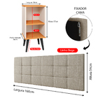 Kit 2 Mesinhas Nicho Off White/cinamomo Cabeceira Suspensa 1,