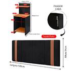 Kit 2 Mesinhas Preto/cinamomo Compacta Prateleira Cabeceira S