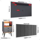 Kit 2 Mesinhas Retrô Cabeceira Quarto Cama Box Casal 1,40 Sue