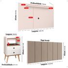 Kit 2 Mesinhas Retrô Cabeceira Suspensa Cama Box Queen Size 1