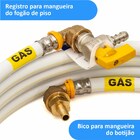 Kit 2 Metros 16mm Tubo Multicamadas Pex Gás + Registro Bm