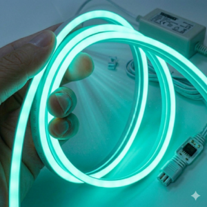 Kit 2 Metros Fita De Led Neon 8w/m Externo Ip65 12v Aquamarine | Leroy ...
