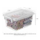 Kit 2 Mini Caixa Organizadora Pequena Com Trava 400 Ml Cristal