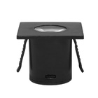 Kit 2 Mini Spots Para Moveis Quadrado Preto 1w 3000k Bivolt