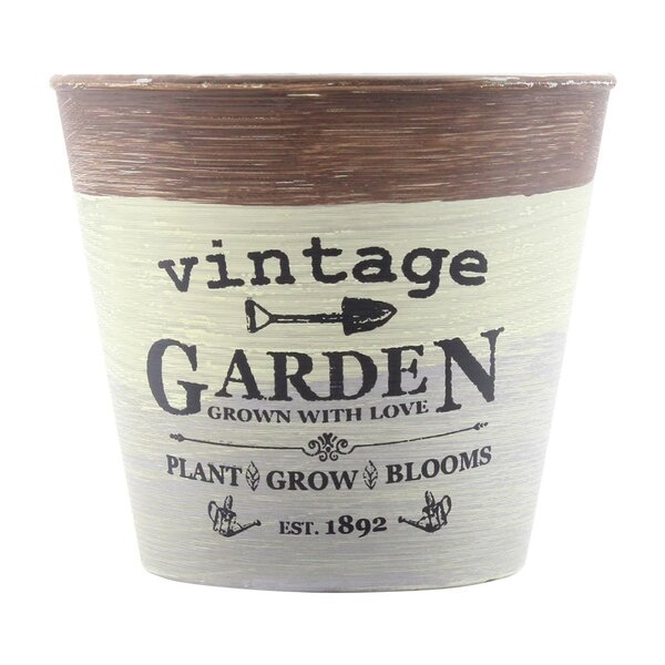 Kit 2 Mini Vasos De Planta Cachepot Estampados Decorados 11cm