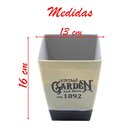 Kit 2 Mini Vasos De Planta Cachepot Estampados Decorados 16cm