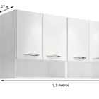 Kit 2 Módulos Aéreo Parede 2 Portas P/ Cozinha  Lavanderia E