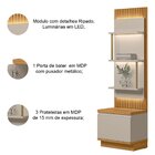 Kit 2 Módulos Laterais Ripado Led 2 Pts 6 Prateleiras Paulina