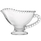 Kit 2 Molheiras Pearl De Cristal 140ml Com Alça Porta Molhos