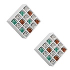 Kit 2 Nicho Decorativo Porta Toalha Com 16 Nichos Multiuso De