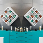 Kit 2 Nicho Decorativo Porta Toalha Com 16 Nichos Multiuso Gl