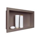 Kit 2 Nicho Embutir 30x60cm Plást Cinza Cappuccino Metasul