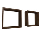 Kit 2 Nicho Marrom 20x20x10p Mdf Decorativo
