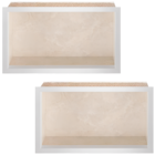 Kit 2 Nicho Para Banheiro Bege Polido em Porcelanato 60x32cm