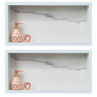 Kit 2 Nicho Porcelanato Branco Calacata Polido 60x32 Lomina