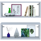 Kit 2 Nicho Retangular Branco 80x20x10p Mdf Decorativo