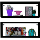 Kit 2 Nicho Retangular Preto 80x15x10p Mdf Decorativo