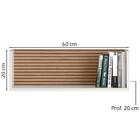 Kit 2 Nichos De Parede 60 Cm 14064 Off White Cristal Ripado M