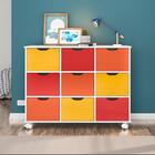 Kit 2 Nichos Organizadores 9 Gavetas Com Rodízios Toys Q01 Br