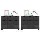 Kit 2 Nichos Organizadores Com 9 Gavetas Preto/preto - Fdecor