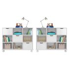 Kit 2 Nichos Organizadores Com Rodizios 3 Gavetas - Qmovi - B