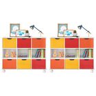 Kit 2 Nichos Organizadores Com Rodizios 6 Gavetas - Qmovi - B