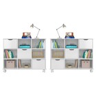 Kit 2 Nichos Organizadores Com Rodízios Toys 3 Gavetas Q01 Br