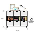 Kit 2 Nichos Organizadores Com Rodízios Toys Q01 6 Gavetas Pr