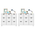 Kit 2 Nichos Organizadores Com Rodízios Toys Q01 Branco