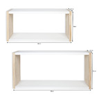 Kit 2 Nichos Prateleira Decorativa Quarto Sala Mdf Branco E P