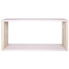 Kit 2 Nichos Prateleira Quarto Bebê Mdf Rosa Milkshake E Pinu