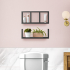 Kit 2 Nichos U Suspenso Banheiro Lavabo Porta Papel Higiênico