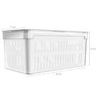 Kit 2 Organizadores De Geladeira Com Escorredor 5l Caixas Plá