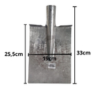 Kit 2 Pá De Cavar Quadrada Galvanizada Sem Cabo - Volpato