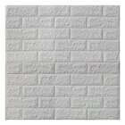 Kit 2 Painel 3d Adesivo Tijolinho Branco Alto Relevo 70x80cm