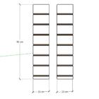 Kit 2 Painel Canaletado P/ Pilar Amadeirado 2 Peças 20x90cm